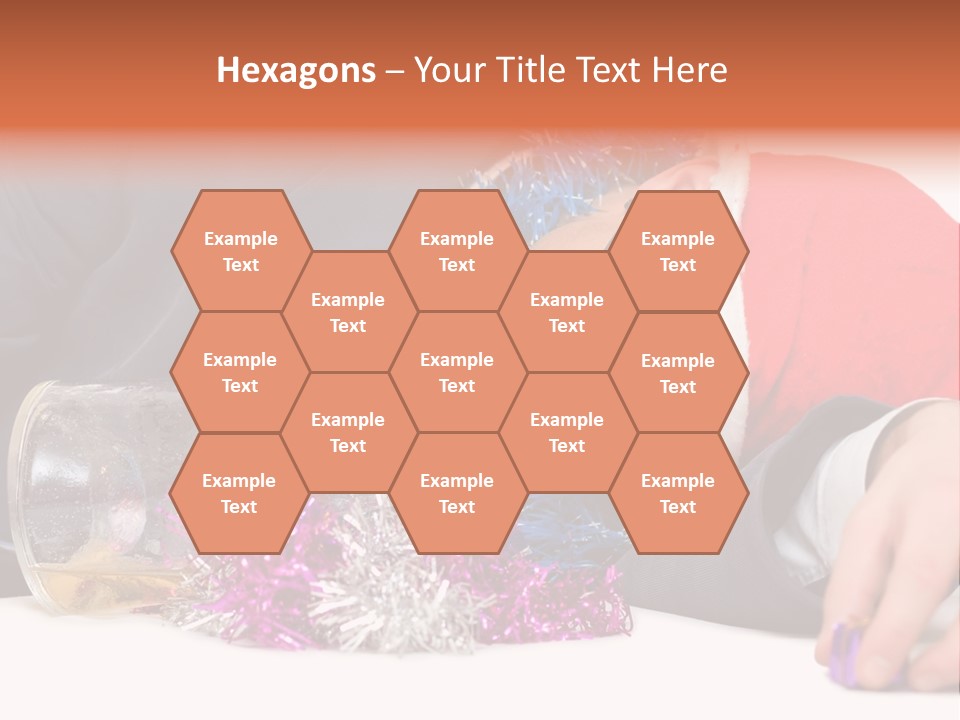 A Man In A Santa Hat Sleeping Next To A Bottle PowerPoint Template