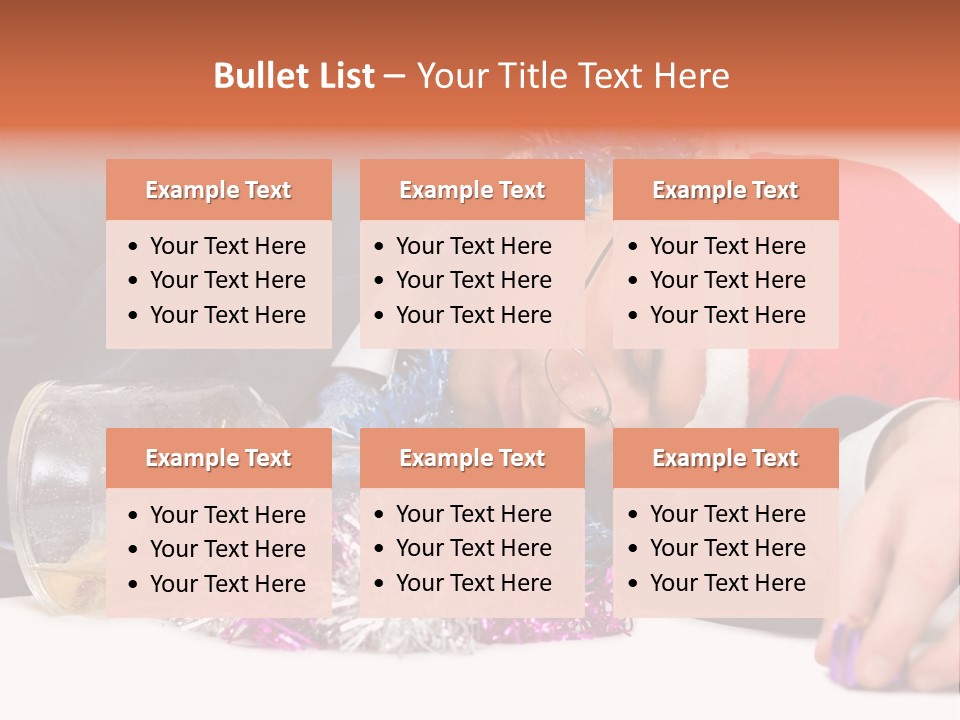 A Man In A Santa Hat Sleeping Next To A Bottle PowerPoint Template