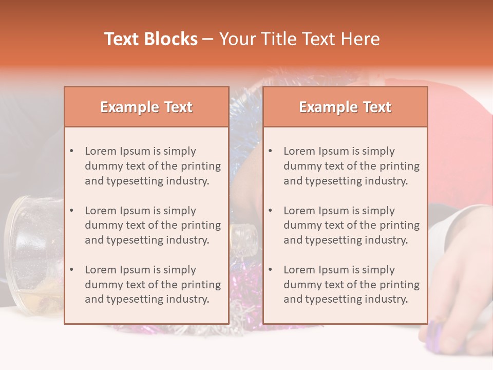 A Man In A Santa Hat Sleeping Next To A Bottle PowerPoint Template