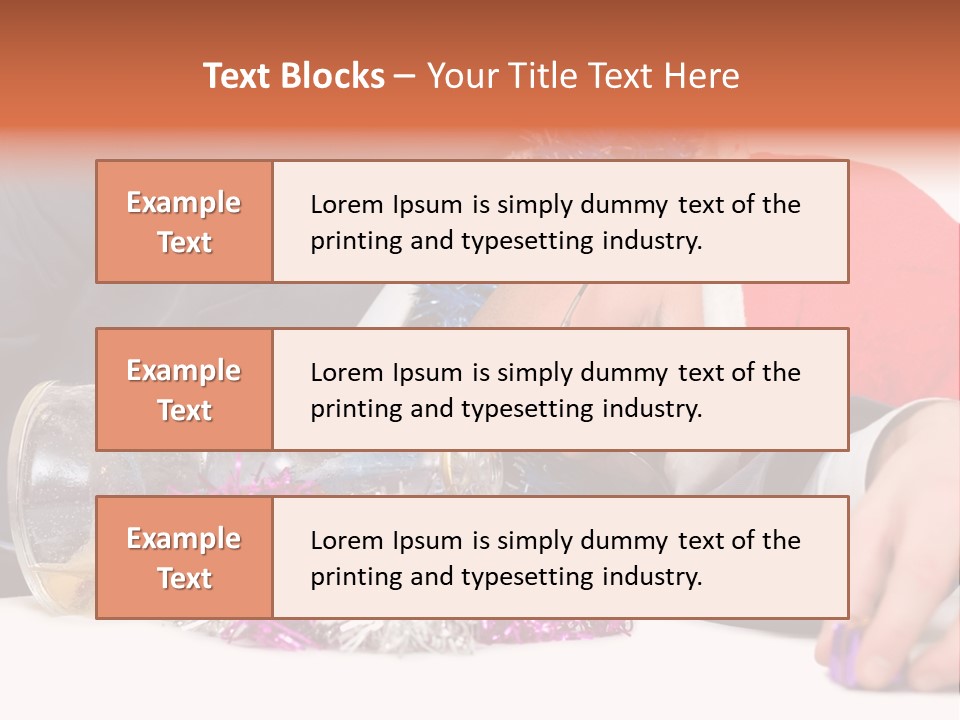 A Man In A Santa Hat Sleeping Next To A Bottle PowerPoint Template