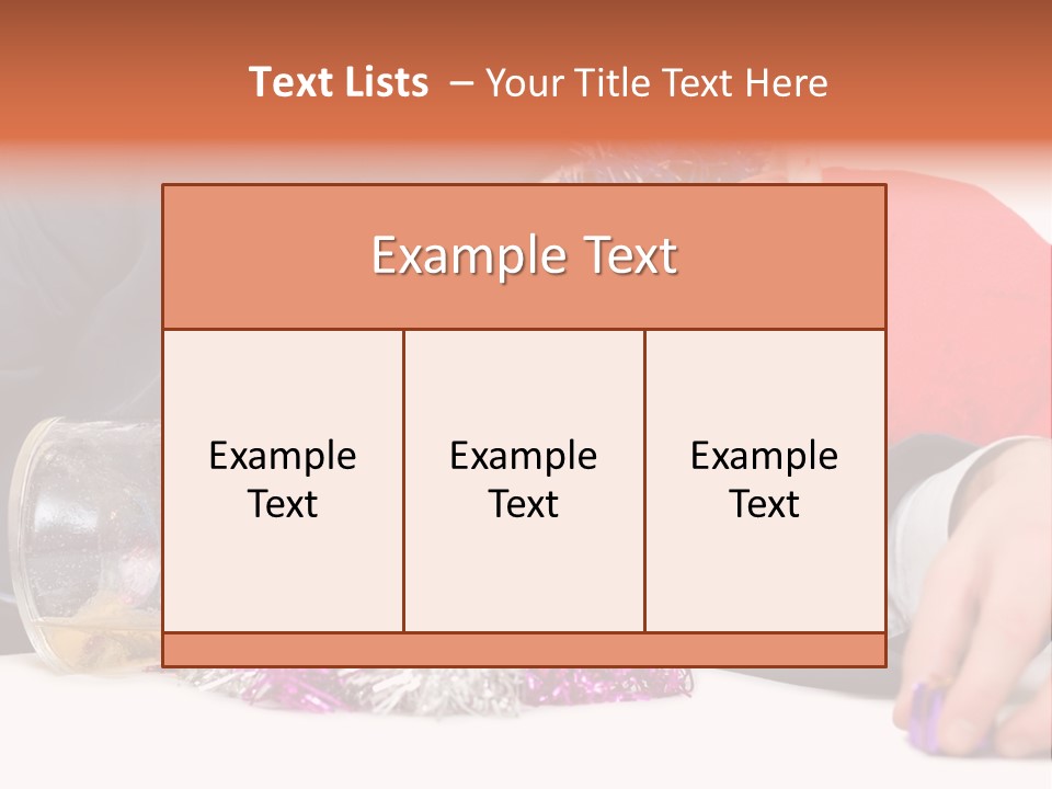 A Man In A Santa Hat Sleeping Next To A Bottle PowerPoint Template