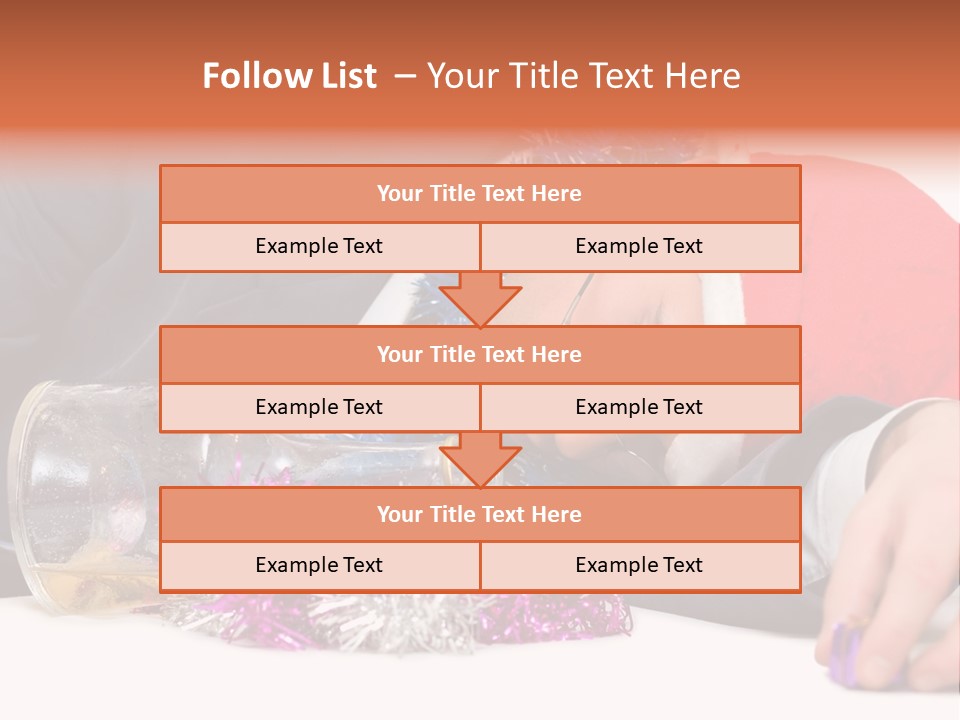 A Man In A Santa Hat Sleeping Next To A Bottle PowerPoint Template
