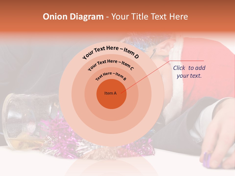 A Man In A Santa Hat Sleeping Next To A Bottle PowerPoint Template