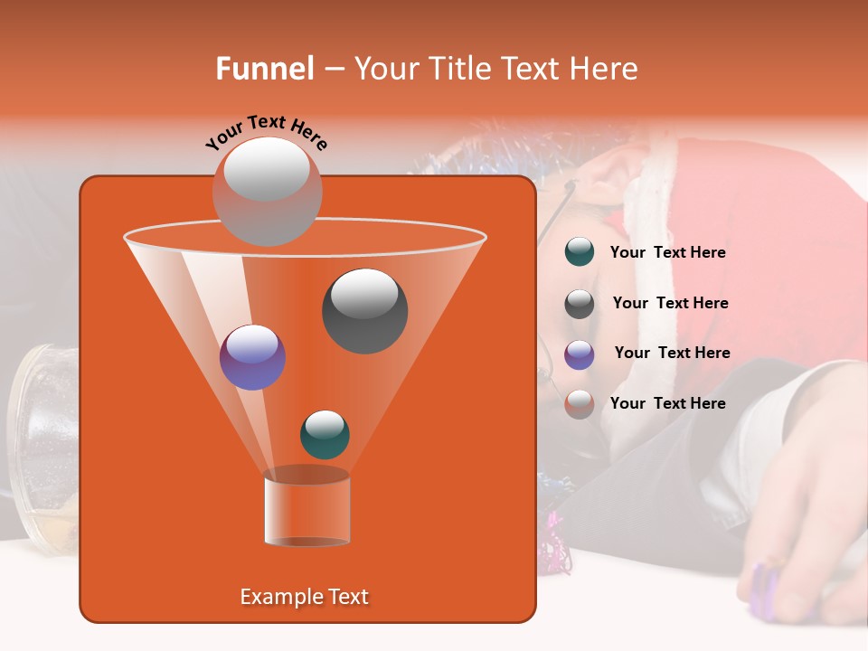 A Man In A Santa Hat Sleeping Next To A Bottle PowerPoint Template