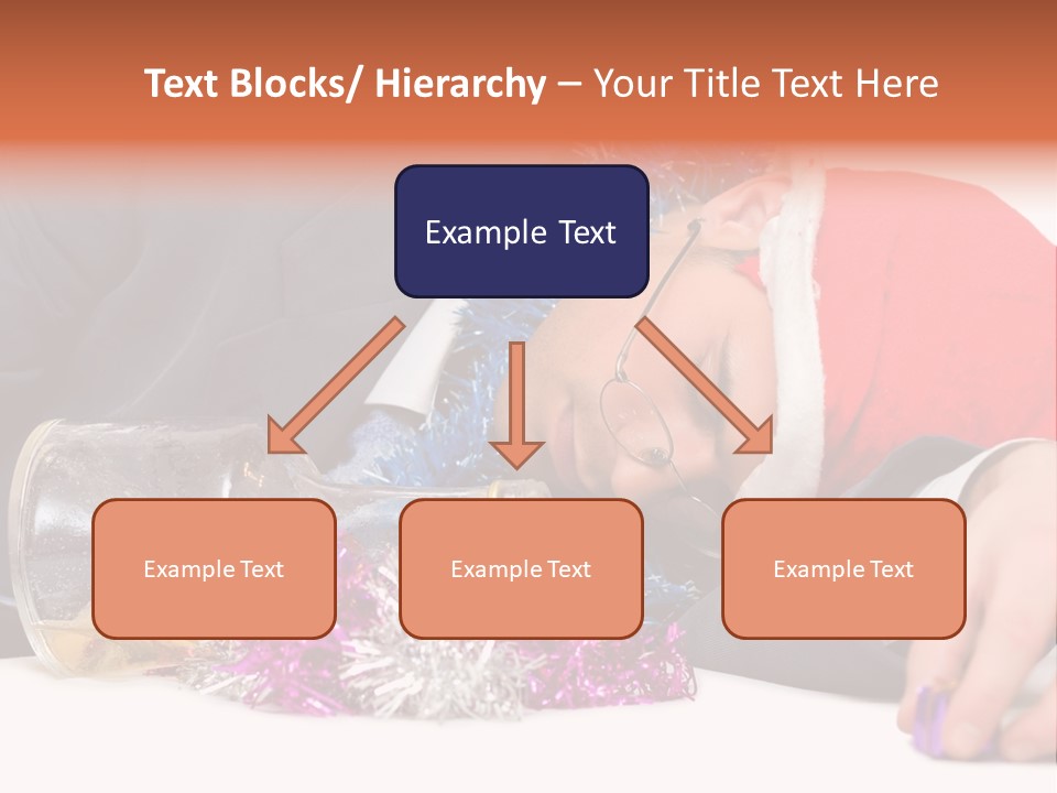 A Man In A Santa Hat Sleeping Next To A Bottle PowerPoint Template