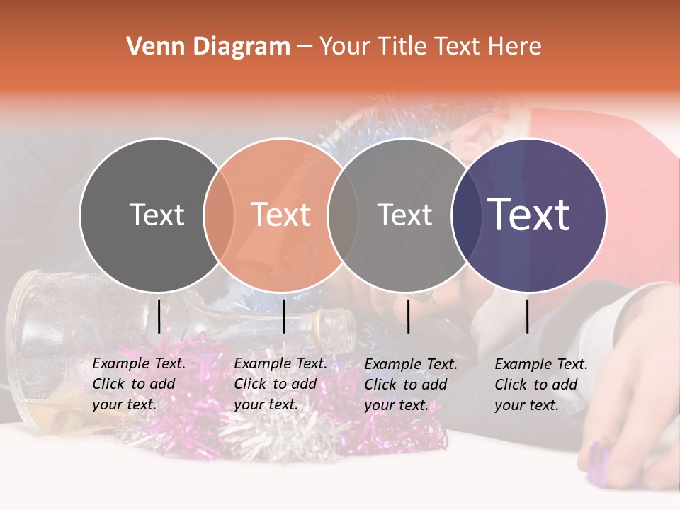 A Man In A Santa Hat Sleeping Next To A Bottle PowerPoint Template