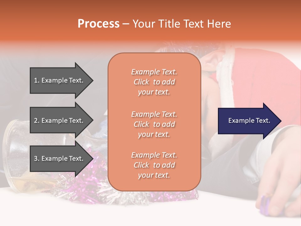 A Man In A Santa Hat Sleeping Next To A Bottle PowerPoint Template