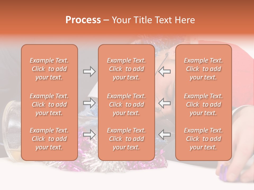 A Man In A Santa Hat Sleeping Next To A Bottle PowerPoint Template