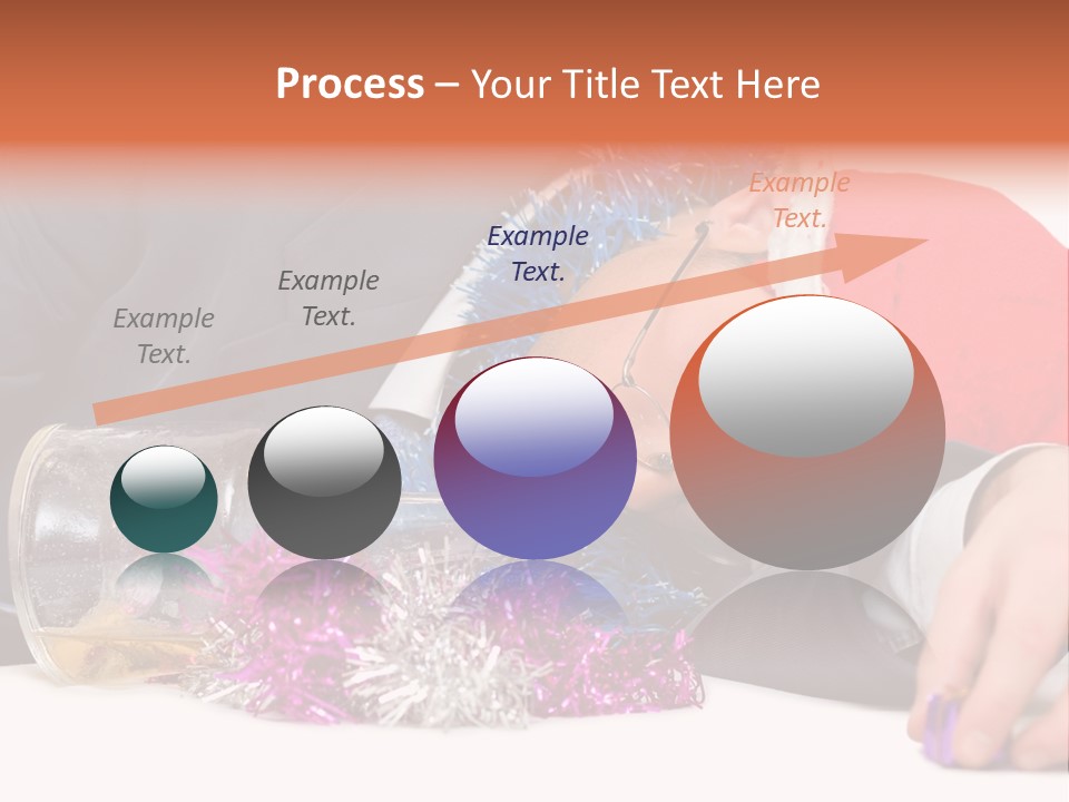 A Man In A Santa Hat Sleeping Next To A Bottle PowerPoint Template