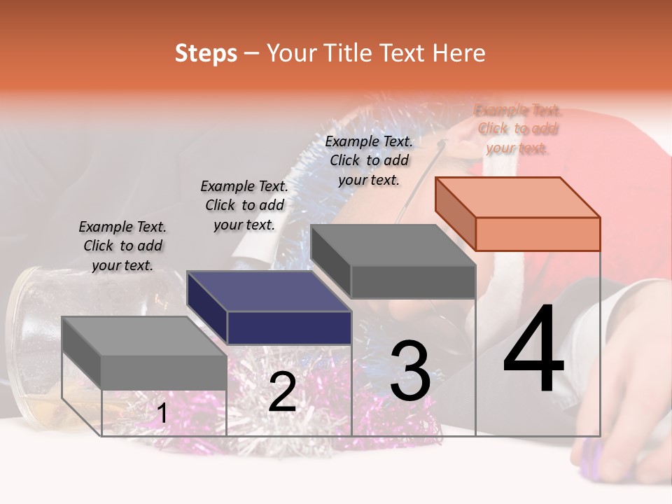 A Man In A Santa Hat Sleeping Next To A Bottle PowerPoint Template