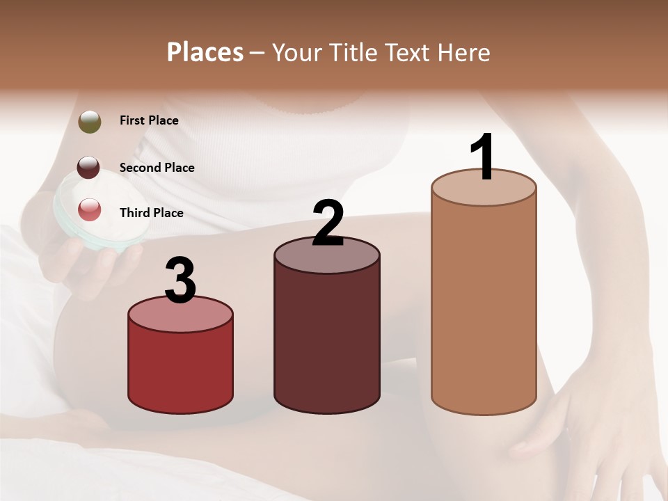 A Woman Sitting On A Bed Holding A Jar Of Cream PowerPoint Template