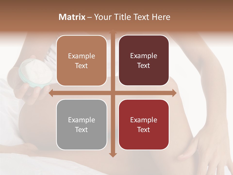 A Woman Sitting On A Bed Holding A Jar Of Cream PowerPoint Template