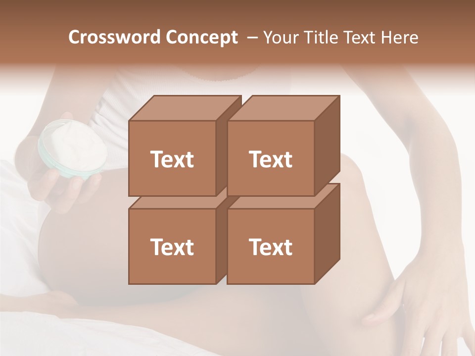 A Woman Sitting On A Bed Holding A Jar Of Cream PowerPoint Template