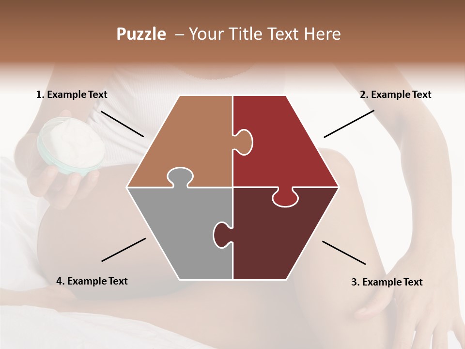 A Woman Sitting On A Bed Holding A Jar Of Cream PowerPoint Template