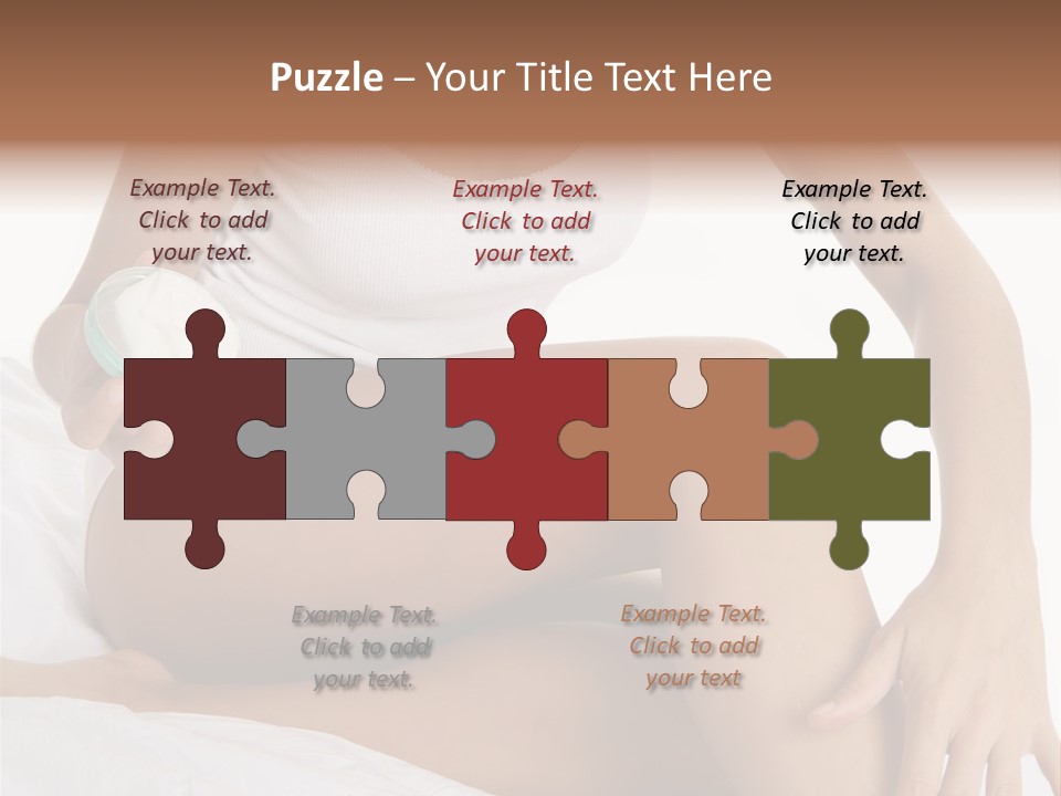 A Woman Sitting On A Bed Holding A Jar Of Cream PowerPoint Template