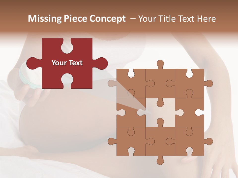 A Woman Sitting On A Bed Holding A Jar Of Cream PowerPoint Template