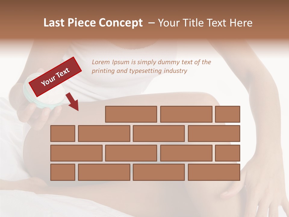 A Woman Sitting On A Bed Holding A Jar Of Cream PowerPoint Template