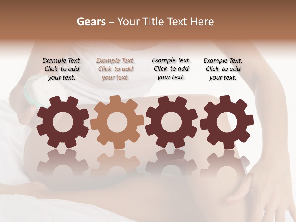 A Woman Sitting On A Bed Holding A Jar Of Cream PowerPoint Template