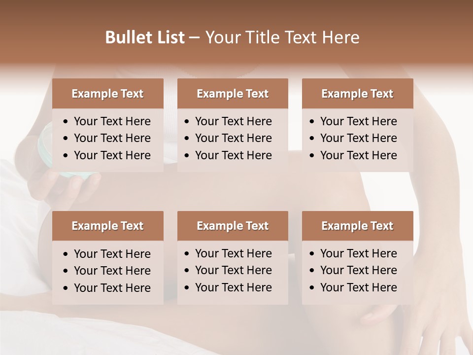 A Woman Sitting On A Bed Holding A Jar Of Cream PowerPoint Template