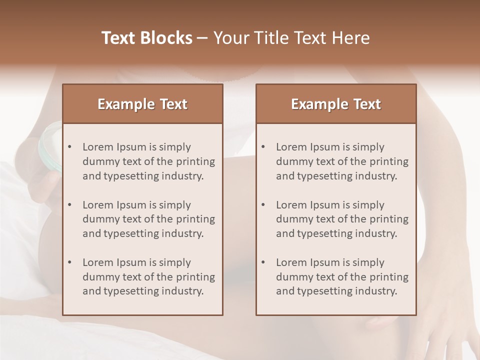 A Woman Sitting On A Bed Holding A Jar Of Cream PowerPoint Template