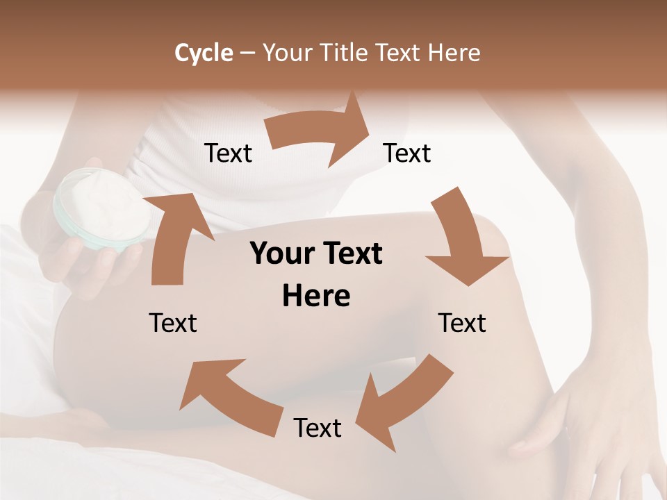 A Woman Sitting On A Bed Holding A Jar Of Cream PowerPoint Template