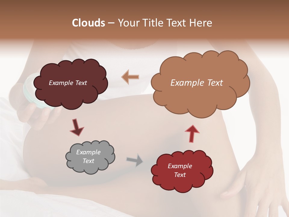 A Woman Sitting On A Bed Holding A Jar Of Cream PowerPoint Template