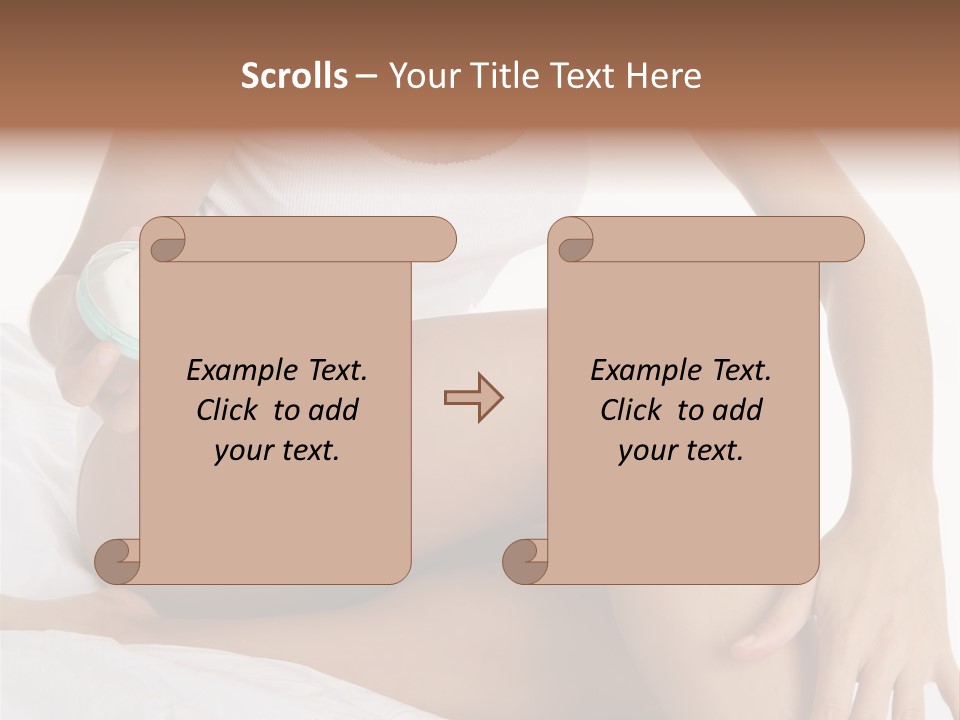 A Woman Sitting On A Bed Holding A Jar Of Cream PowerPoint Template