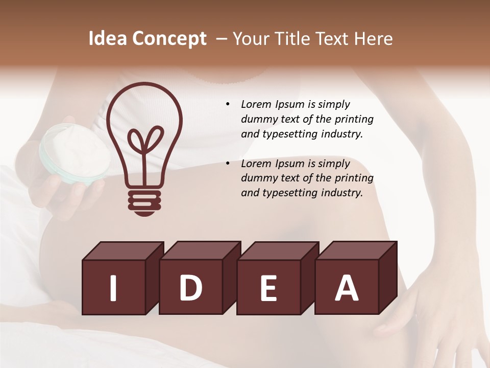 A Woman Sitting On A Bed Holding A Jar Of Cream PowerPoint Template