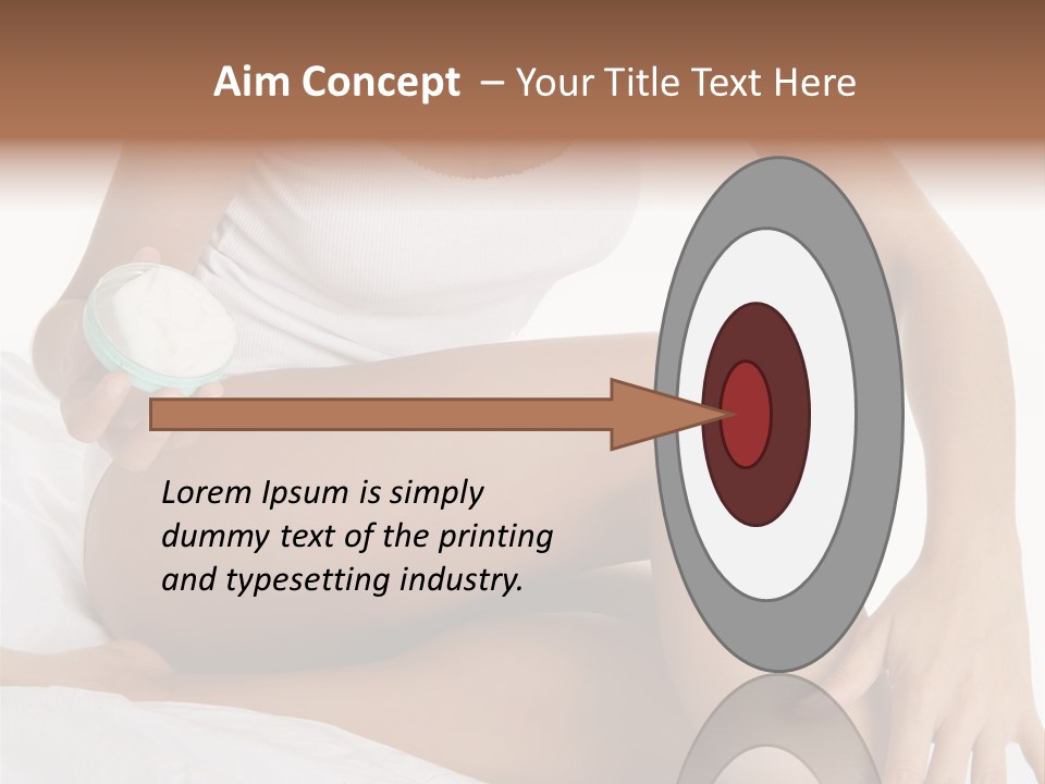 A Woman Sitting On A Bed Holding A Jar Of Cream PowerPoint Template