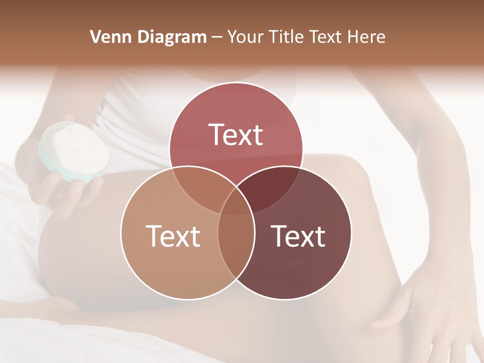A Woman Sitting On A Bed Holding A Jar Of Cream PowerPoint Template