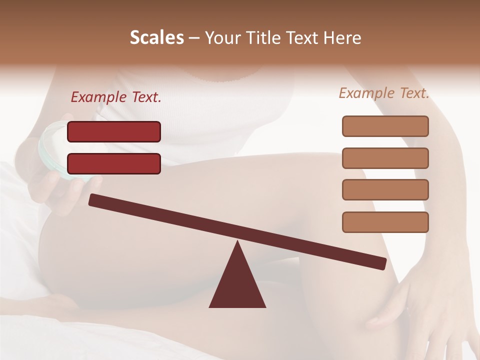 A Woman Sitting On A Bed Holding A Jar Of Cream PowerPoint Template