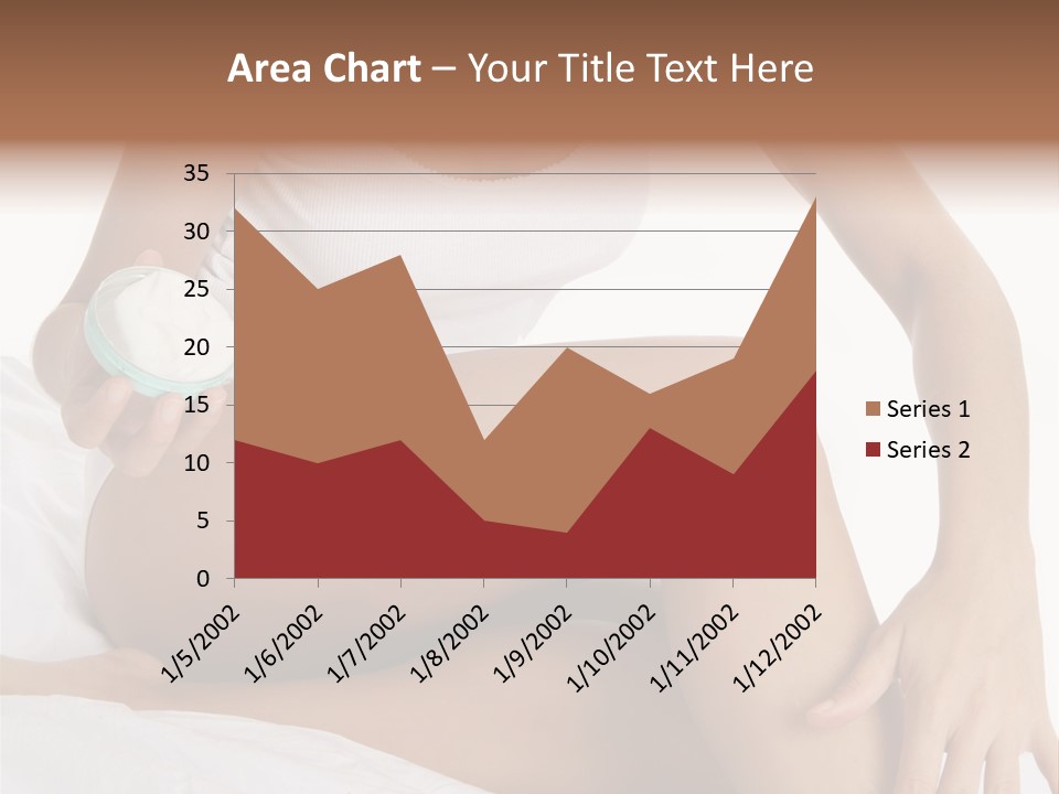 A Woman Sitting On A Bed Holding A Jar Of Cream PowerPoint Template