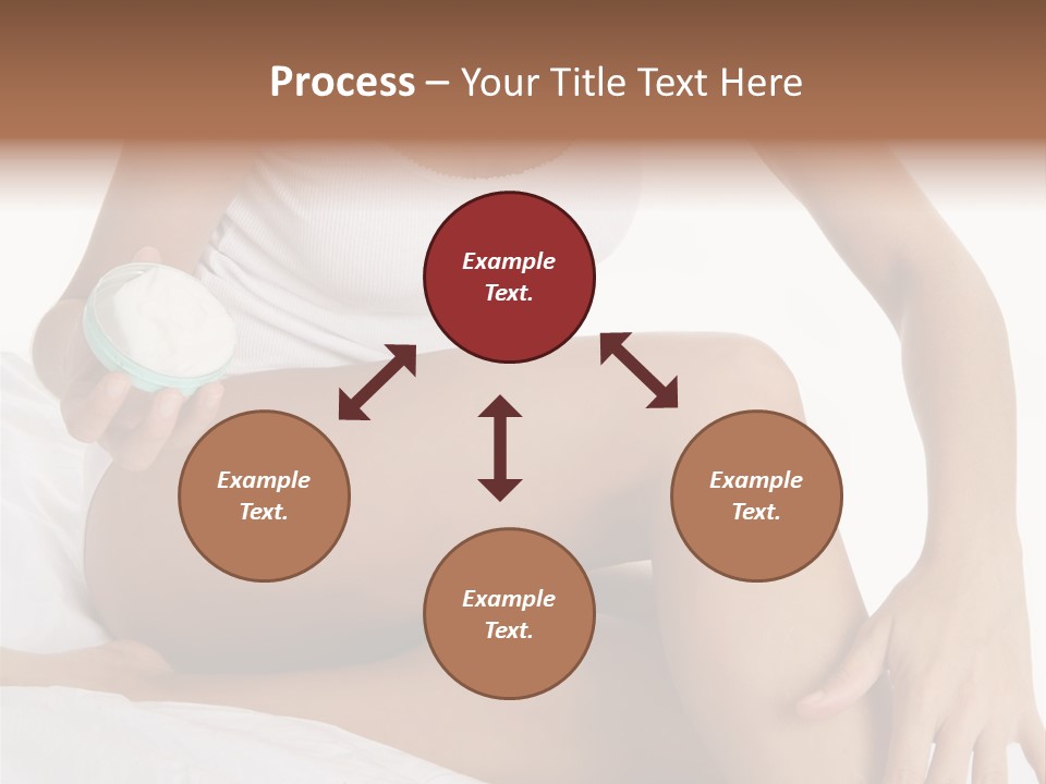 A Woman Sitting On A Bed Holding A Jar Of Cream PowerPoint Template