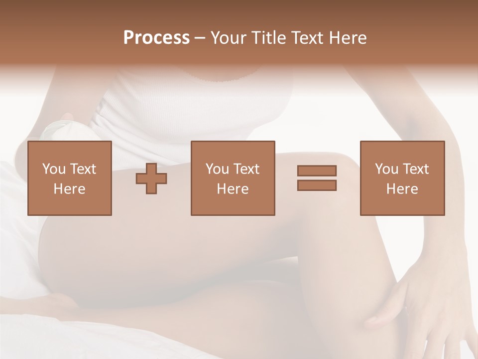 A Woman Sitting On A Bed Holding A Jar Of Cream PowerPoint Template