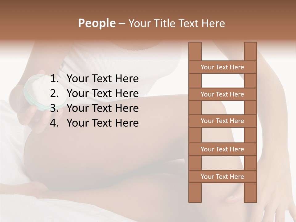 A Woman Sitting On A Bed Holding A Jar Of Cream PowerPoint Template