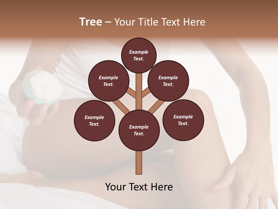 A Woman Sitting On A Bed Holding A Jar Of Cream PowerPoint Template