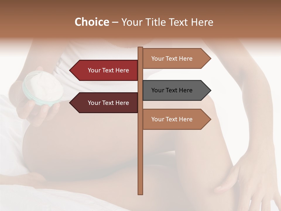 A Woman Sitting On A Bed Holding A Jar Of Cream PowerPoint Template