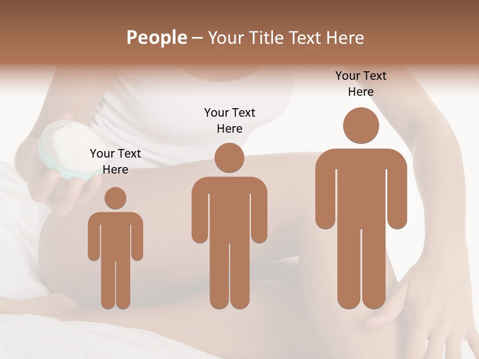 A Woman Sitting On A Bed Holding A Jar Of Cream PowerPoint Template