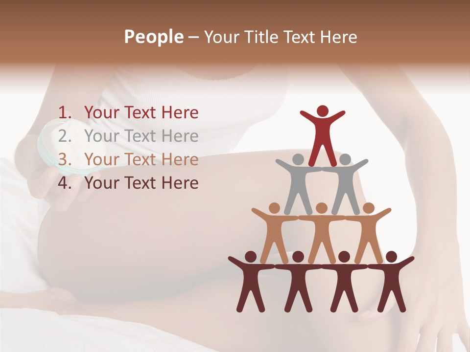 A Woman Sitting On A Bed Holding A Jar Of Cream PowerPoint Template