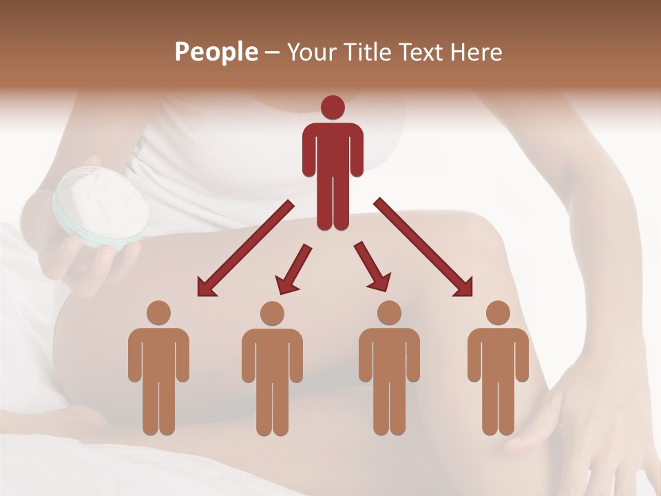 A Woman Sitting On A Bed Holding A Jar Of Cream PowerPoint Template