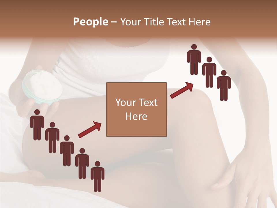 A Woman Sitting On A Bed Holding A Jar Of Cream PowerPoint Template