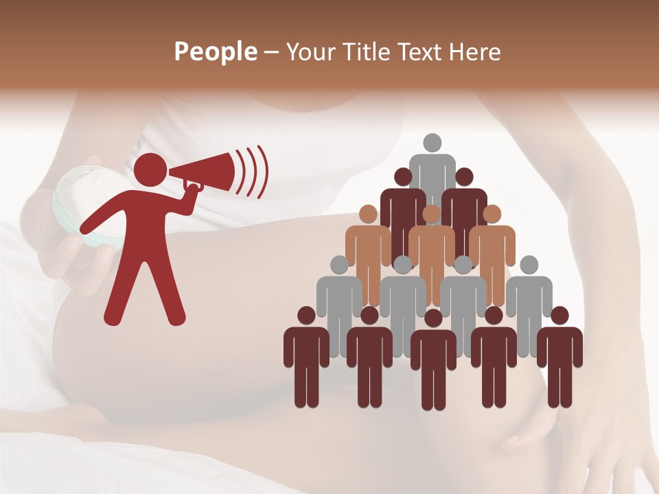 A Woman Sitting On A Bed Holding A Jar Of Cream PowerPoint Template