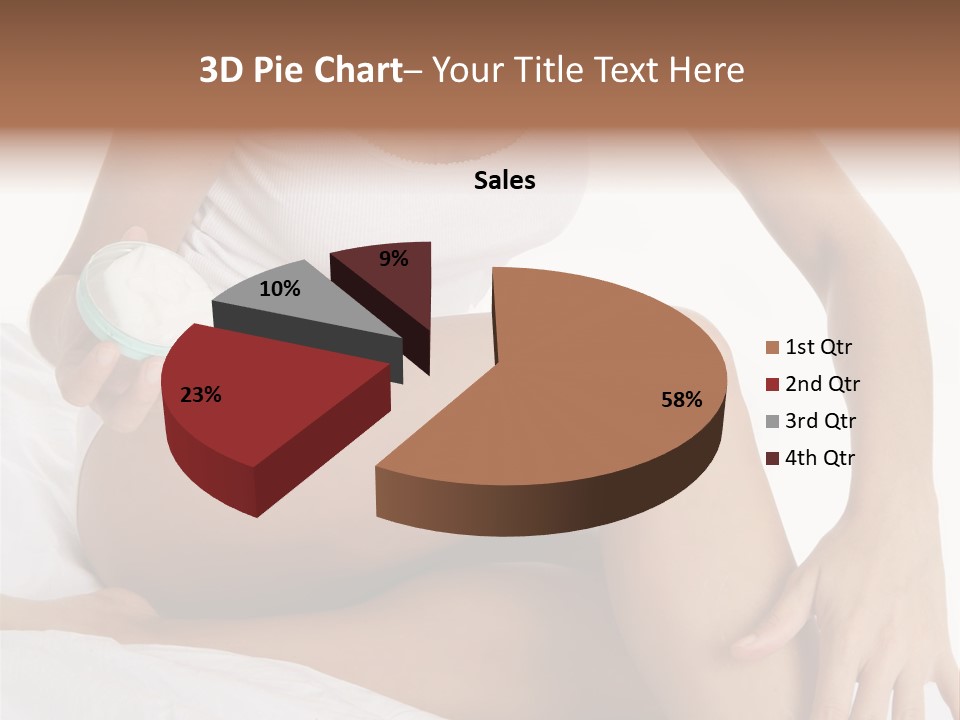 A Woman Sitting On A Bed Holding A Jar Of Cream PowerPoint Template