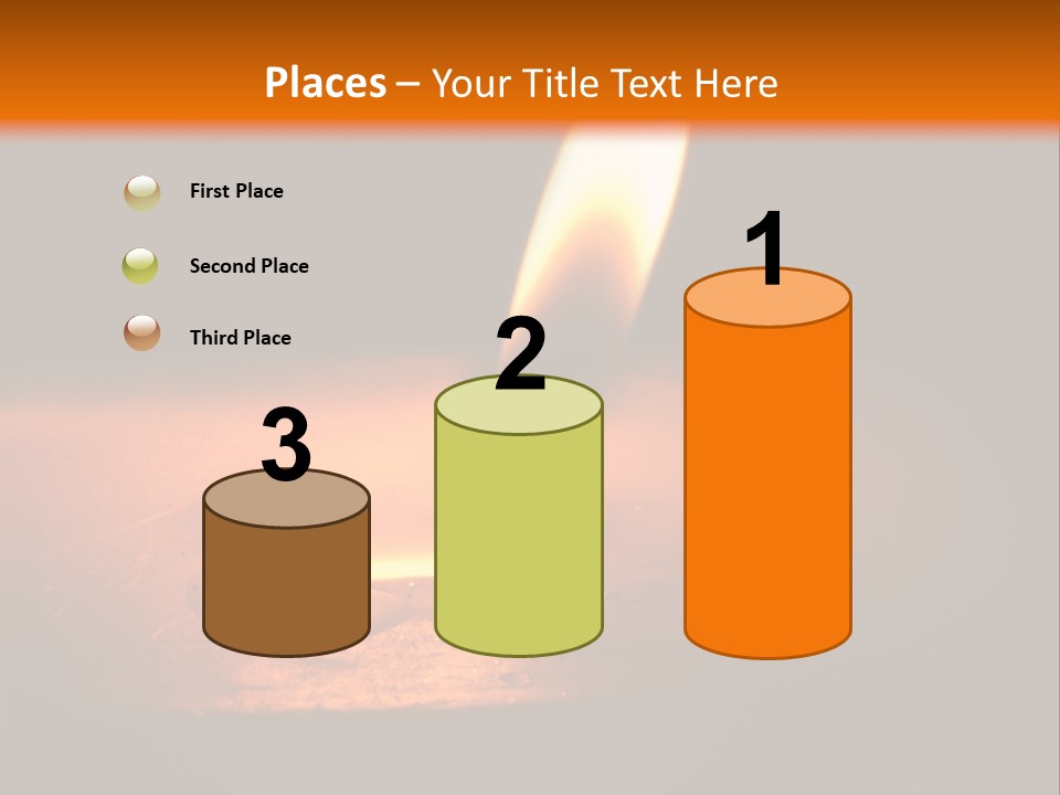 A Lit Candle With A Black Background PowerPoint Template