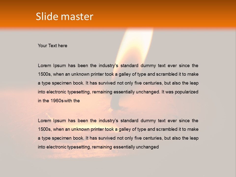 A Lit Candle With A Black Background PowerPoint Template