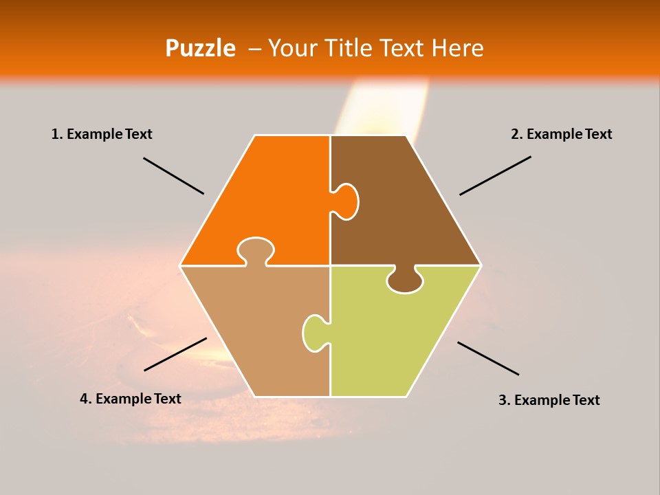 A Lit Candle With A Black Background PowerPoint Template