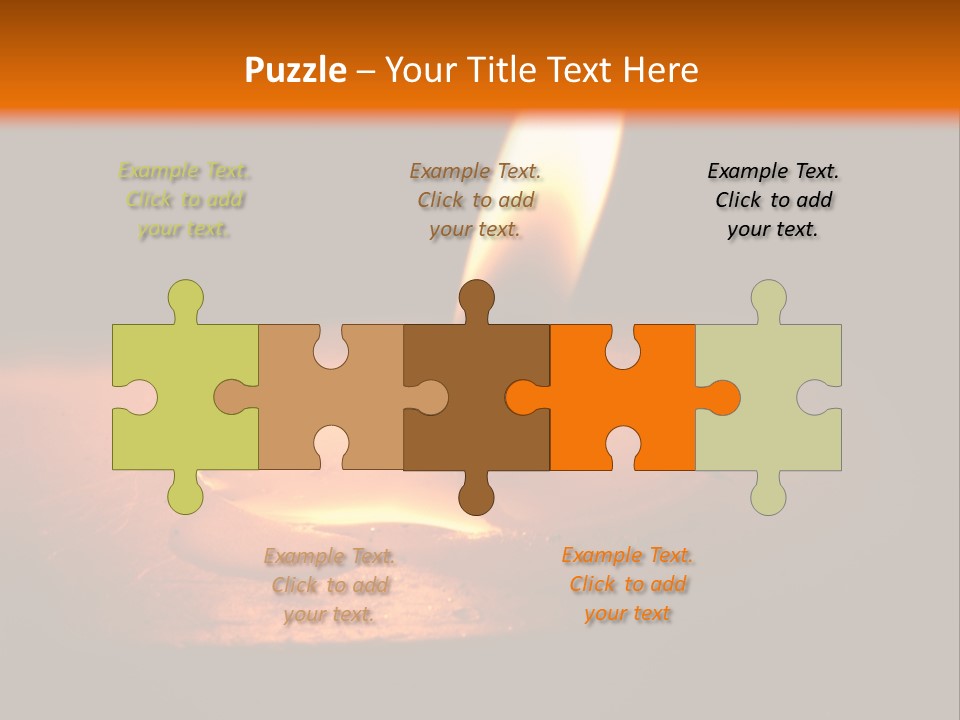 A Lit Candle With A Black Background PowerPoint Template