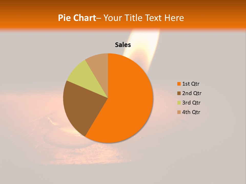 A Lit Candle With A Black Background PowerPoint Template