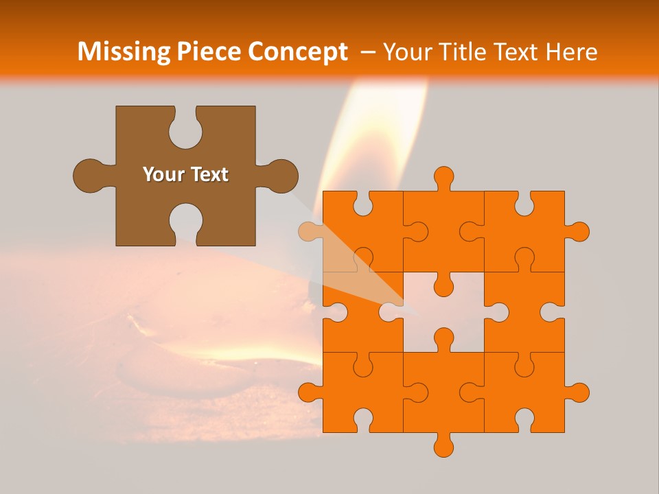 A Lit Candle With A Black Background PowerPoint Template