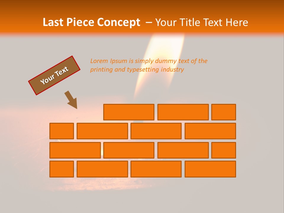 A Lit Candle With A Black Background PowerPoint Template